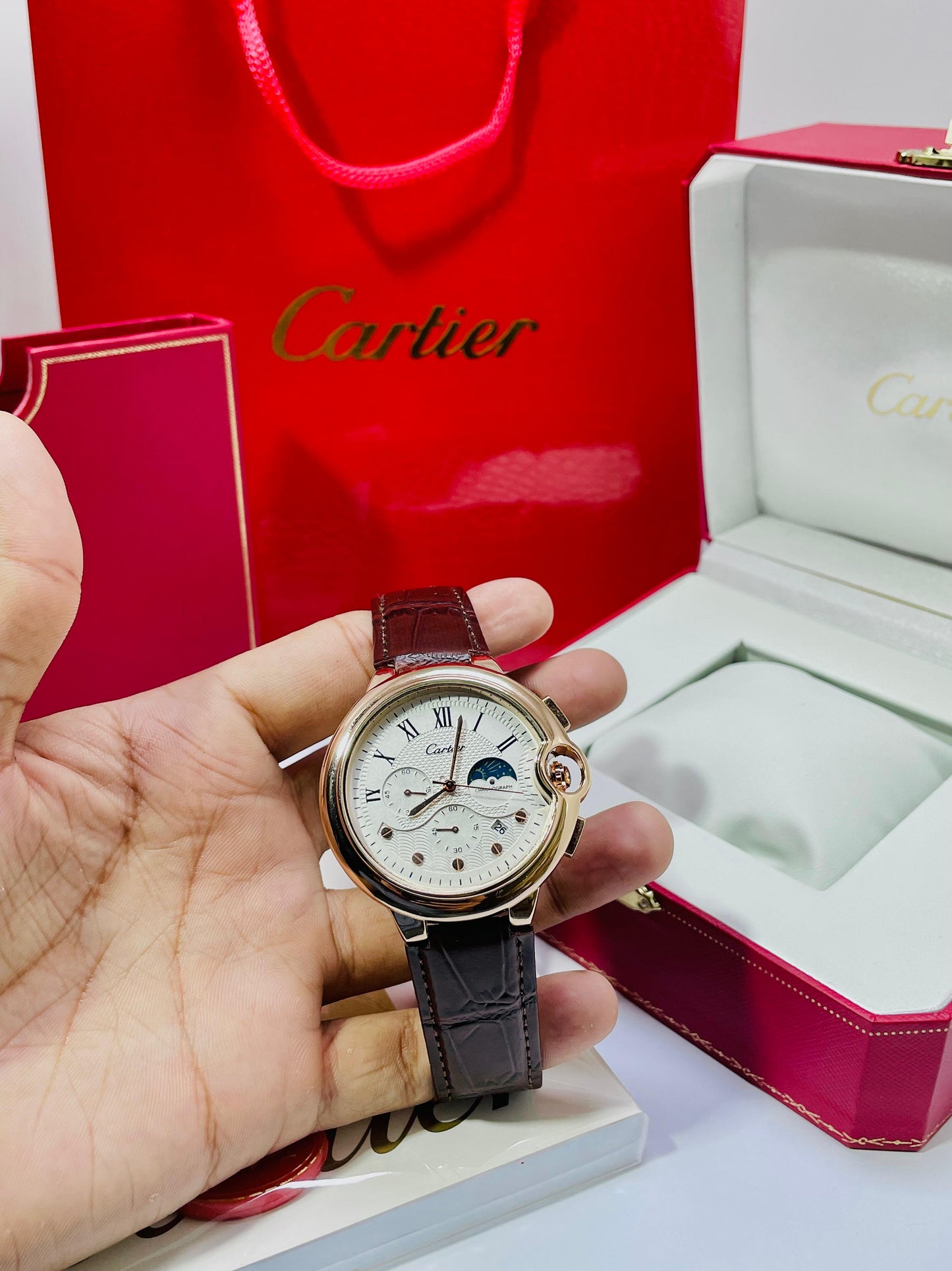 Cartier Ballon Bleu Moonphase – Luxury Rose Gold Masterpiece